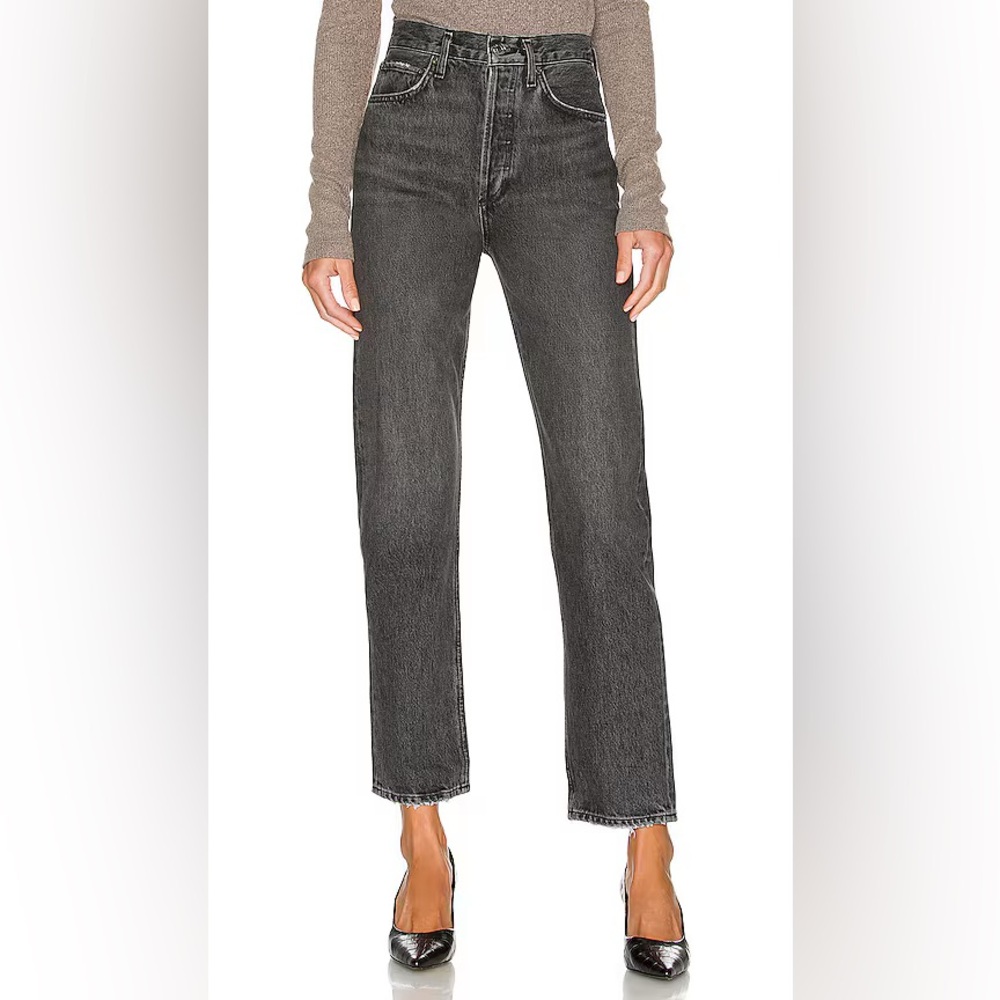 Agolde 90s Pinch Women's Straight Leg Jeans in Washed Black